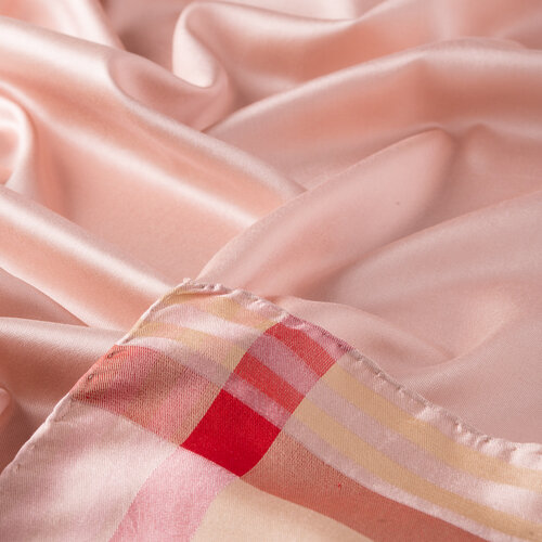Powder Red Frame Silk Scarf