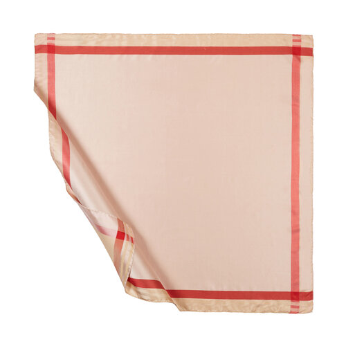Powder Red Frame Silk Scarf
