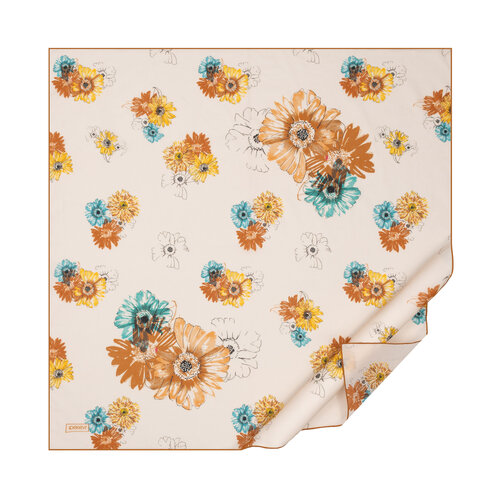 Powder Single Bloom Cotton Scarf