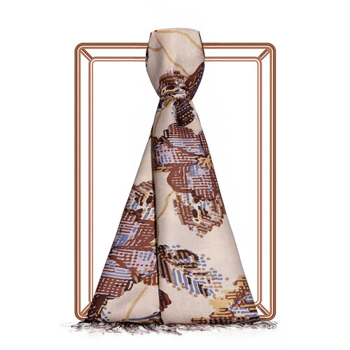 Powder Sketch Flowers Print Scarf 