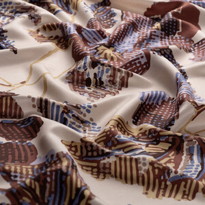 Powder Sketch Flowers Print Scarf - Thumbnail