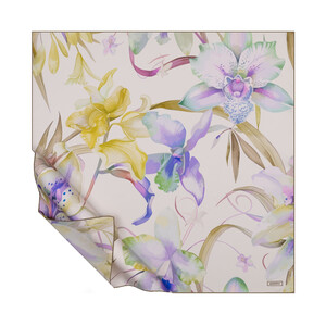 ipekevi - Powder Spotted Orchid Twill Silk Scarf