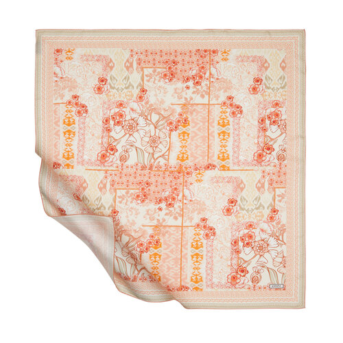 Powder Summer Patchwork Twill Silk Scarf