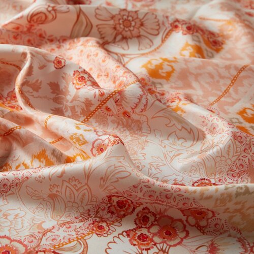 Powder Summer Patchwork Twill Silk Scarf