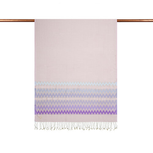 Powder Zigzag Silk Scarf