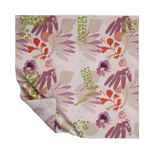 ipekevi - Pudra Gri Sevimli Meyveler Tivil İpek Eşarp