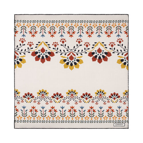 Pudra Kanaviçe Saten İpek Mendil