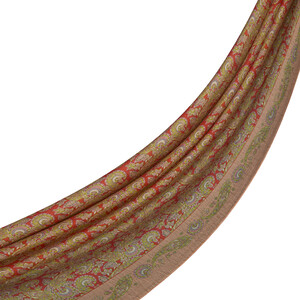 ipekevi - Pudra Mezopotamya Model 02 Desenli Tensel Şal 