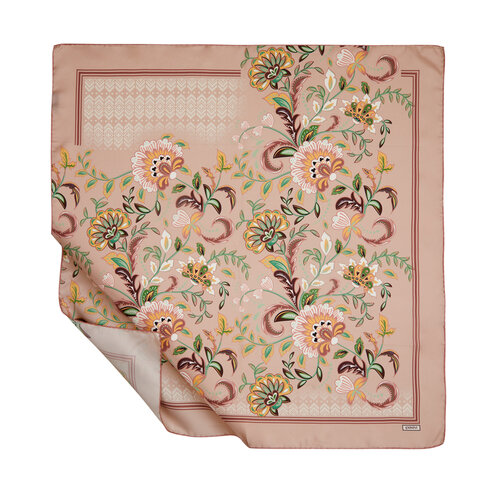 ايشارب حرير تويل تصميم ورود لون وردي