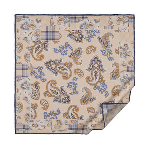 ipekevi - Pudra Patchwork Desenli Tensel Eşarp