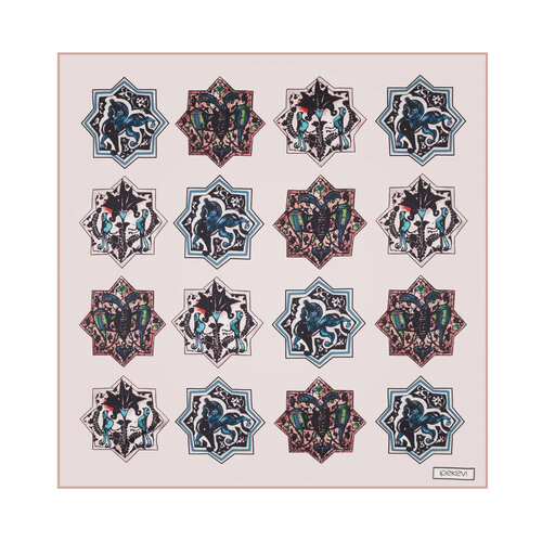 Pudra Selçuklu Saten İpek Mendil