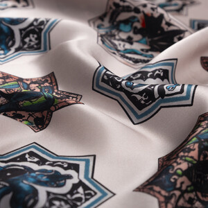 Pudra Selçuklu Saten İpek Mendil - Thumbnail