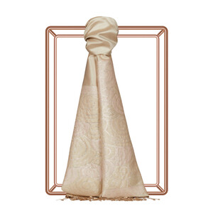 ipekevi - شال حرير لوريكس لون وردي فاتح