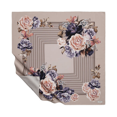 Pudra Taş Versay Bahçeleri Tivil İpek Eşarp