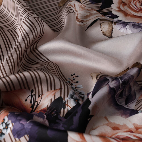 Pudra Taş Versay Bahçeleri Tivil İpek Eşarp