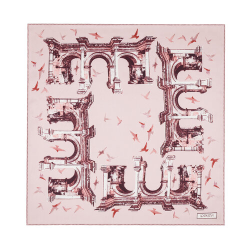 Pudra Üç Kapılar Saten İpek Mendil