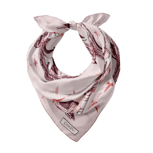 Pudra Üç Kapılar Saten İpek Mendil