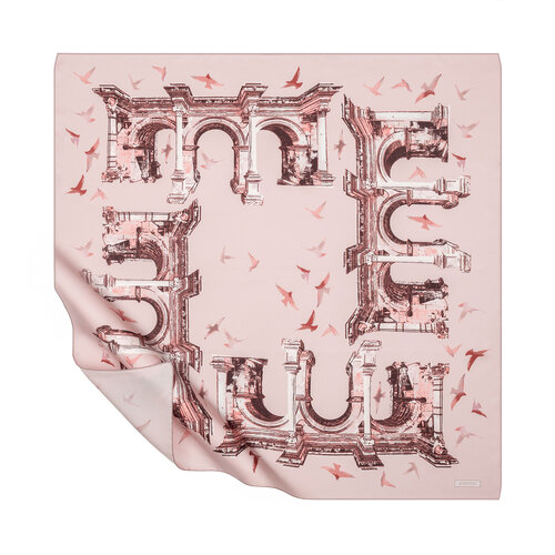 Pudra Üç Kapılar Tivil İpek Eşarp