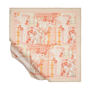 ipekevi - ايشارب حرير تويل تصميم ورود لون وردي