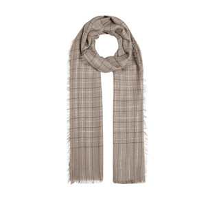 ipekevi - Pumice Stone Lurex Square Wool Silk Scarf (1)