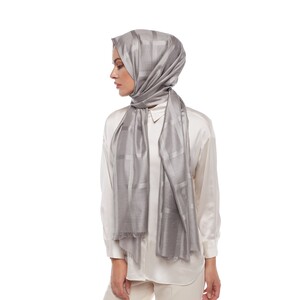 Pumice Stone Satin Silk Scarf - Thumbnail