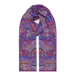 Purple Anatolian Dream Cotton Scarf - Thumbnail