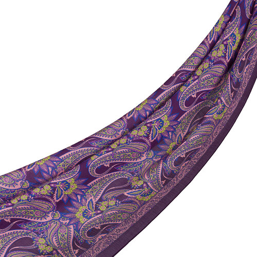 Purple Armoni Print Tencel Scarf