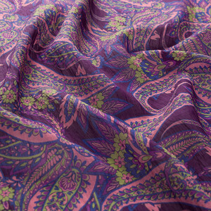 ipekevi - Purple Armoni Print Tencel Scarf (1)
