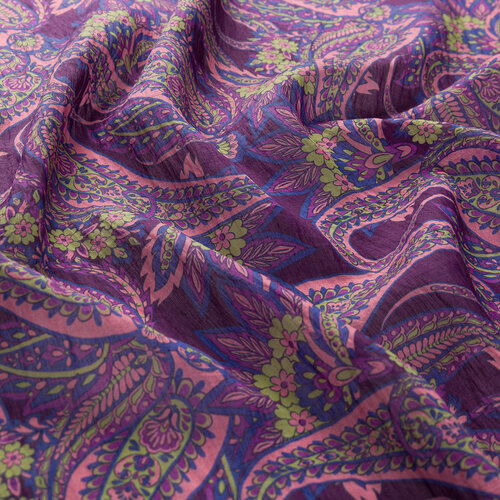 Purple Armoni Print Tencel Scarf