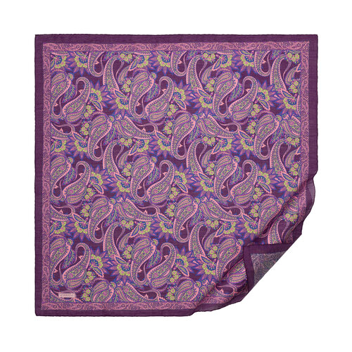 Purple Armoni Print Tencel Scarf