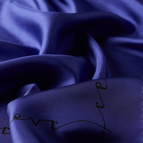 Purple Black Signature Silk Twill Scarf