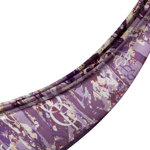Purple Blue Arenya Print Tencel Scarf