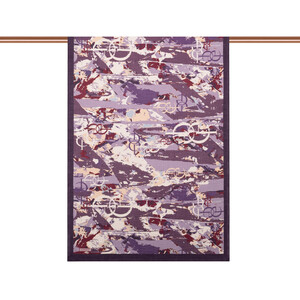 Purple Blue Arenya Print Tencel Scarf - Thumbnail