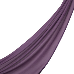 Purple Bordered Modal Silk Scarf - Thumbnail