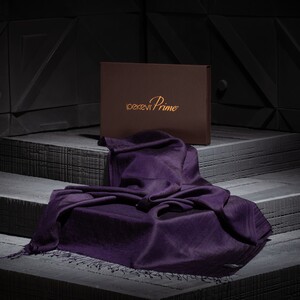 Purple Cashmere Cashmere Silk Prime Scarf - Thumbnail