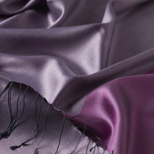 Purple Crepe Myrtle Bougainvillea Reversible Silk Scarf - Thumbnail