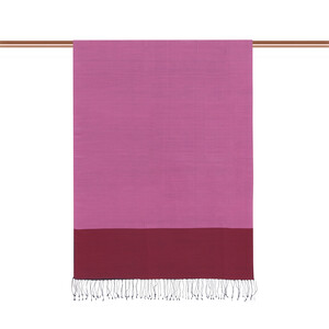 Purple Crepe Myrtle Dry Rose Reversible Silk Scarf - Thumbnail