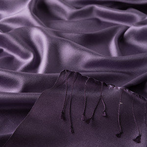 Purple Crepe Myrtle Reversible Silk Scarf - Thumbnail