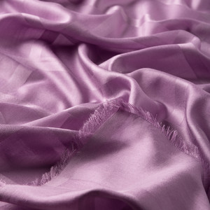 Purple Crepe Myrtle Satin Silk Scarf - Thumbnail