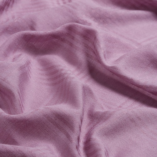 Purple Crepe Myrtle Tartan Plaid Cotton Silk Scarf
