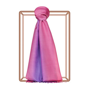 Purple Fuchsia Gradient Silk Scarf - Thumbnail