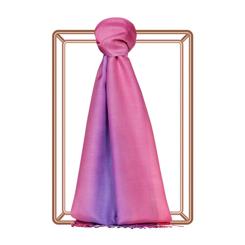 Purple Fuchsia Gradient Silk Scarf