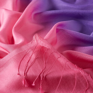 Purple Fuchsia Gradient Silk Scarf - Thumbnail