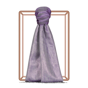  Purple Glory Silvery Silk Scarf - Thumbnail