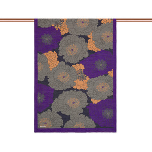 ipekevi - Purple Grey Hydrangea Print Tencel Scarf (1)