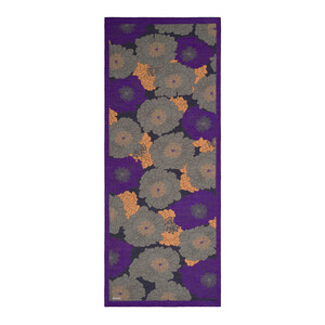 Purple Grey Hydrangea Print Tencel Scarf - Thumbnail