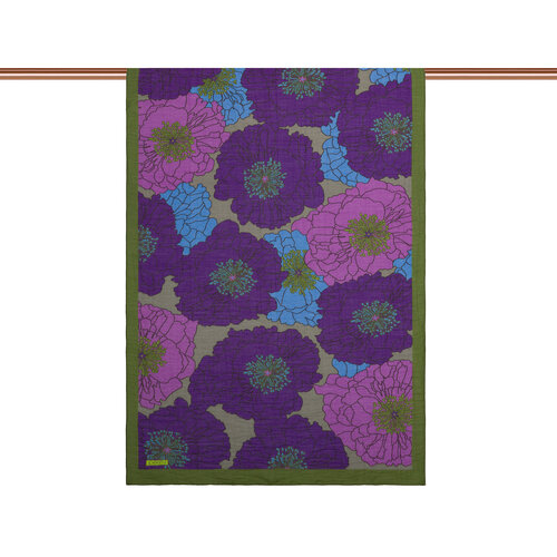 Purple Hydrangea Print Tencel Scarf