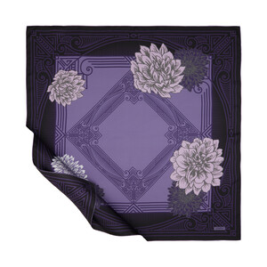Purple Kuzguncuk Twill Silk Scarf - Thumbnail