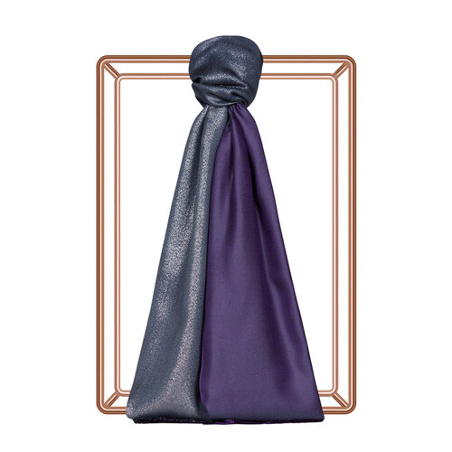 Purple Lady Lurex Silk Scarf