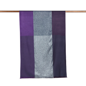 Purple Lady Lurex Silk Scarf - Thumbnail